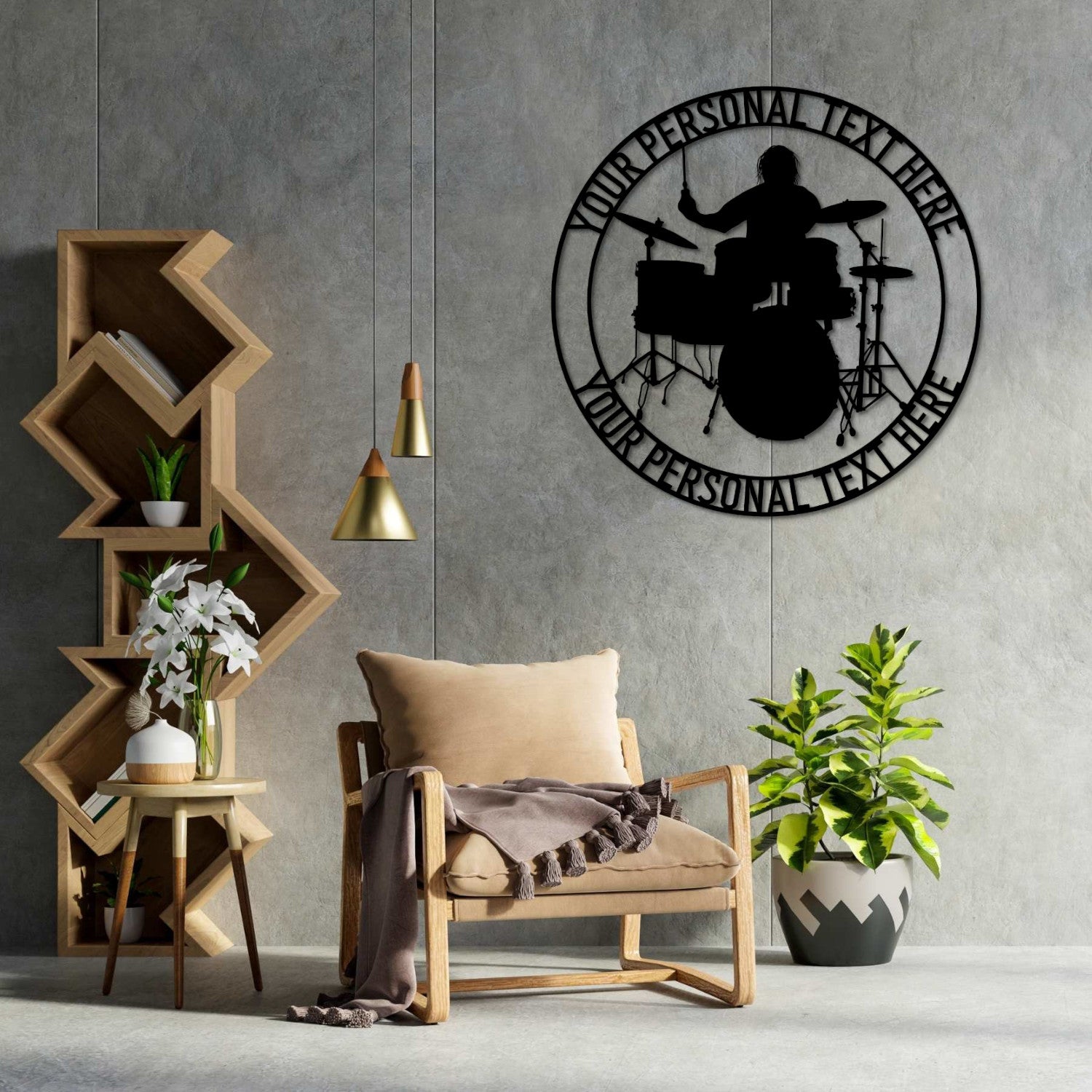 Personalized Drummer Name Metal Sign | Rock Drummer Gift | Custom Drum Player Name Gift | Music Lover Wall Decor | Wall  HangiTo My Musician | Music Studio Wall Art | Heavy Metal Lover | Drum Set Gift | Customizable Gift For Drummer | Rock Band Decor