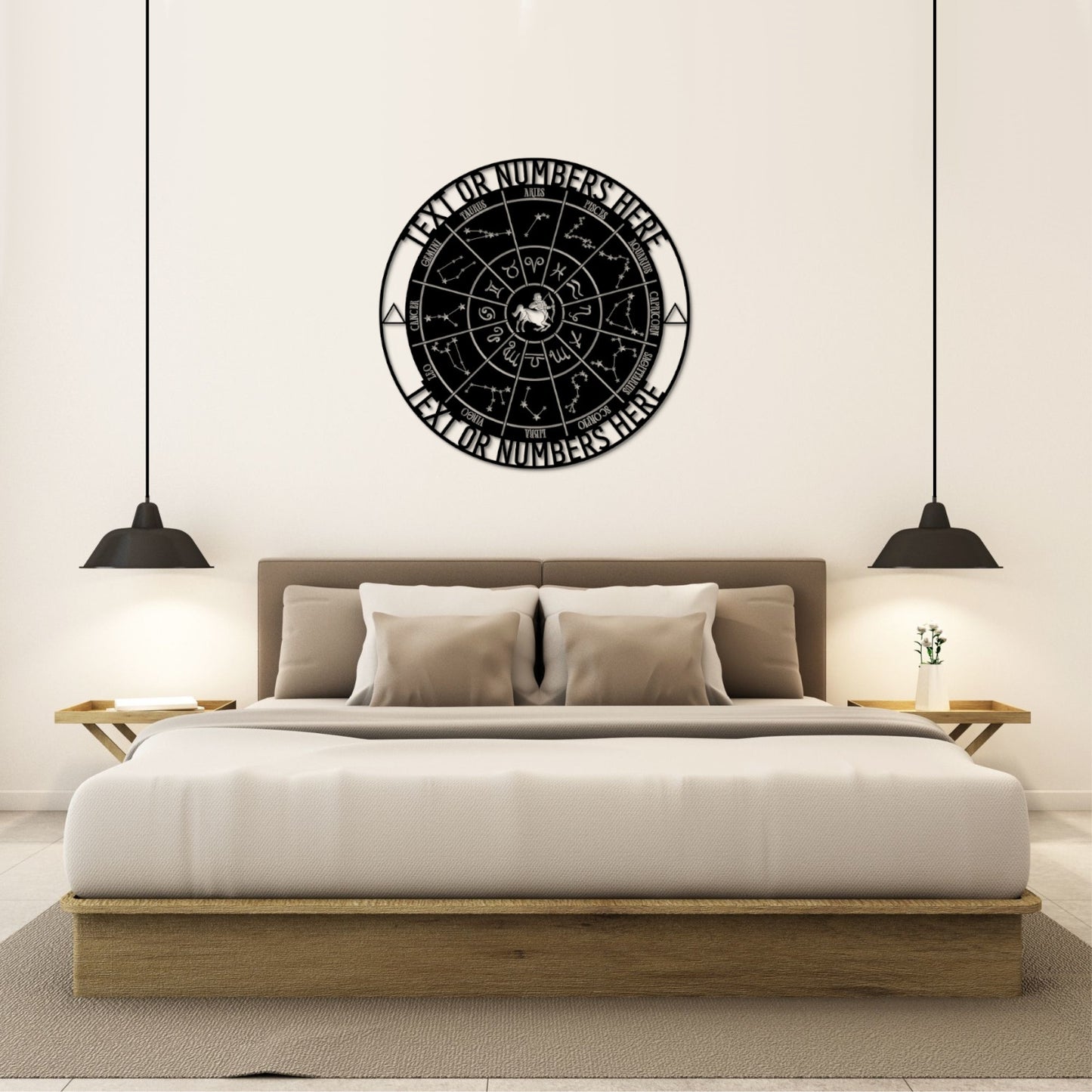 Personalized Sagittarius Zodiac Wheel Name Metal Sign Gift. Custom Astrology Wall Decor. Celestial Gifts. Decorative Star Sign Wall Hanging