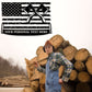 Personalized American Lumberjack Name Metal Sign Gift. Custom US Lumberjack Wall Decor Hanging. Patriotic Woodworker Monogram. American Flag