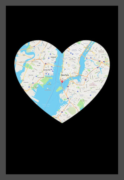 City Love Map Canvas Wall Decor