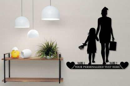 personalized gift for mother, mothers day wall decor, wall décor gift for mother, metal art decoration, custom gift for mother, personalized mothers day gifts, mother and child gifts, gift to mother from children, personalized gift to my mother