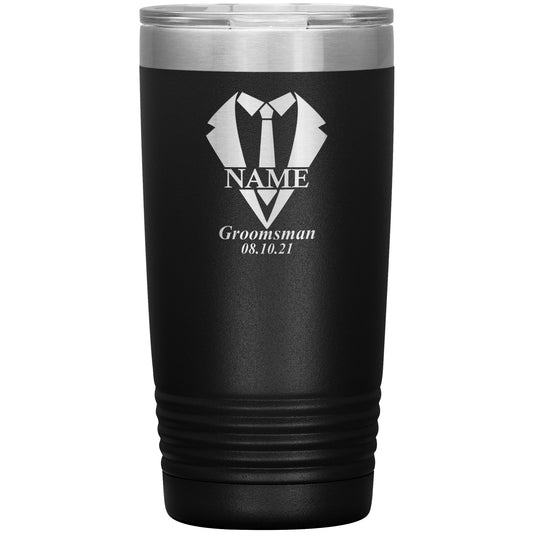 Groomsman Tumbler Drinkware Gift | Bachelor Party Gift | Personalized Engraved Tumbler