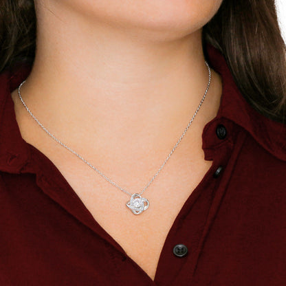 Love Knot Necklace With Message Card And LED Jewelry Box For Trucker Wife 4