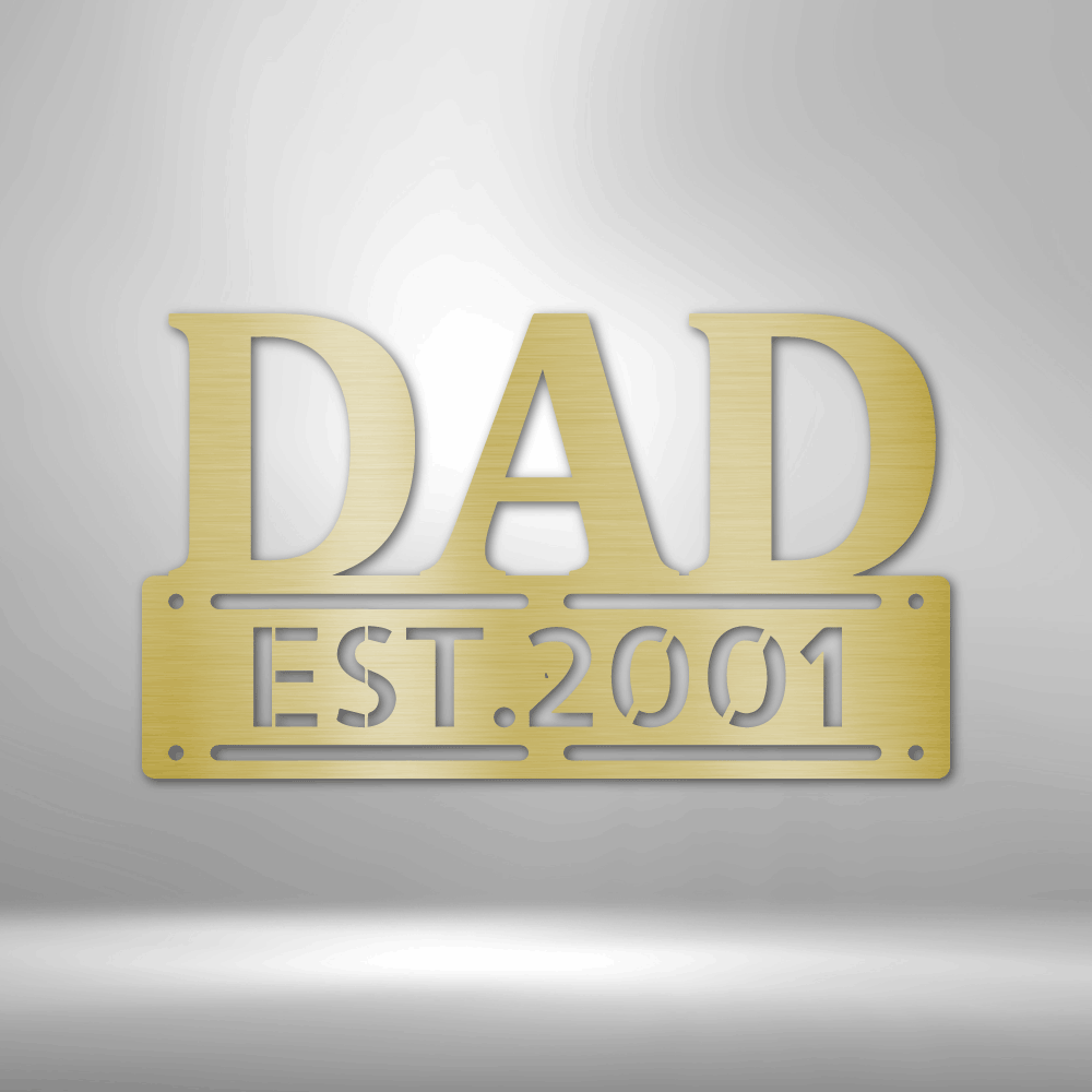 Personalized Father's Day Metal Sign - Custom Multicolor Father's Day Steel Sign