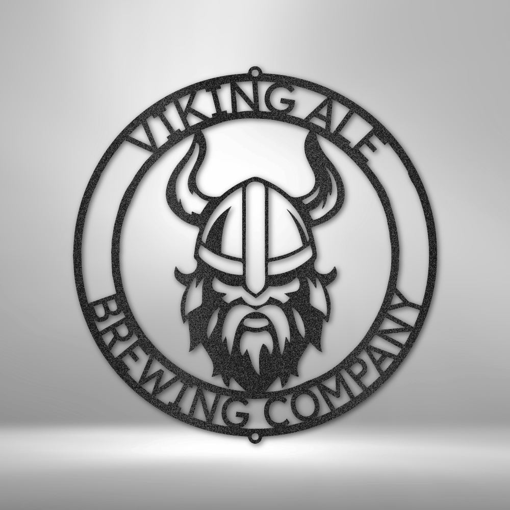 Personalized Viking Ring Name Metal Sign - Custom Multicolor Viking Steel Sign