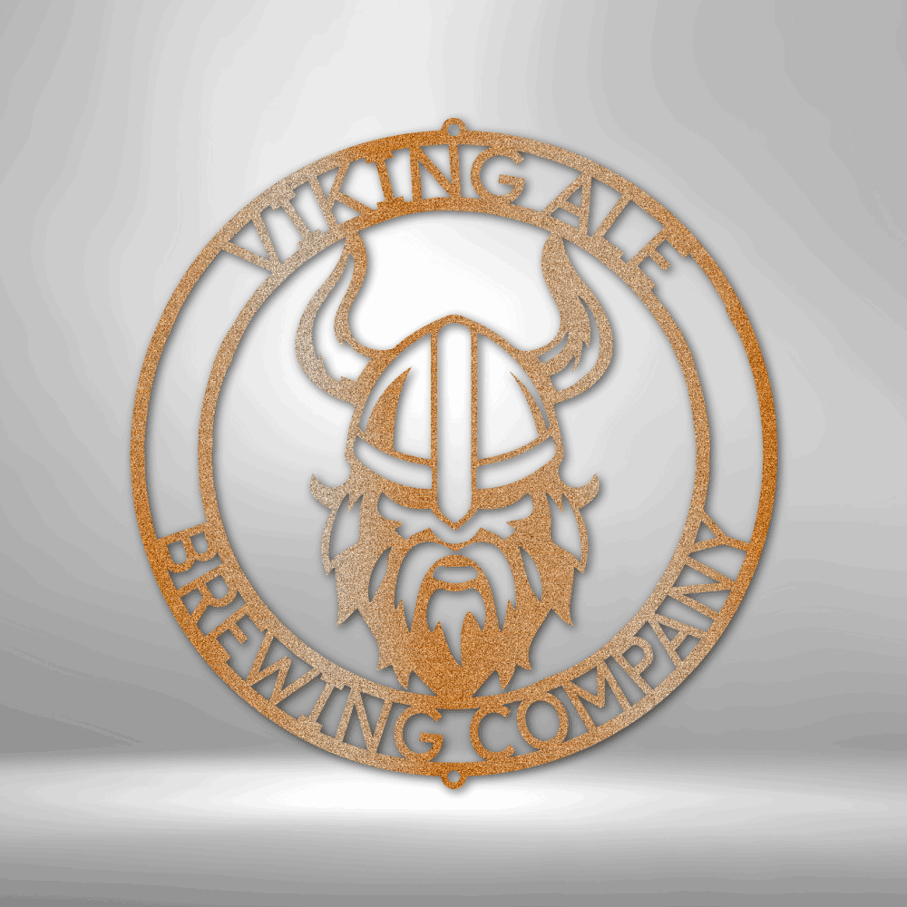 Personalized Viking Ring Name Metal Sign - Custom Multicolor Viking Steel Sign