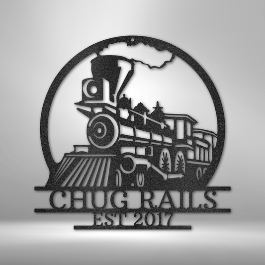 Personalized Old Fashion Metal Sign - Custom Multicolor Train Steel Sign
