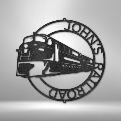Personalized Modern Train Metal Sign - Custom Multicolor Train Steel Sign