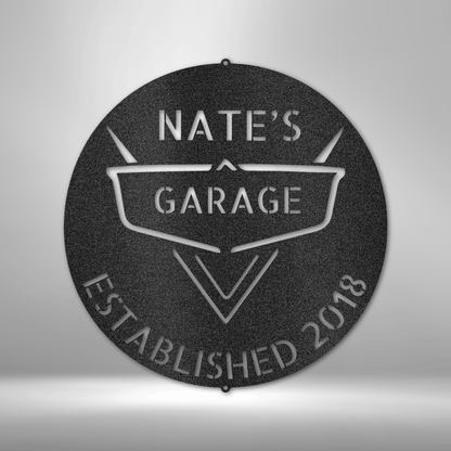 Personalized Classic Car Metal Sign - Custom Multicolor Garage Steel Sign