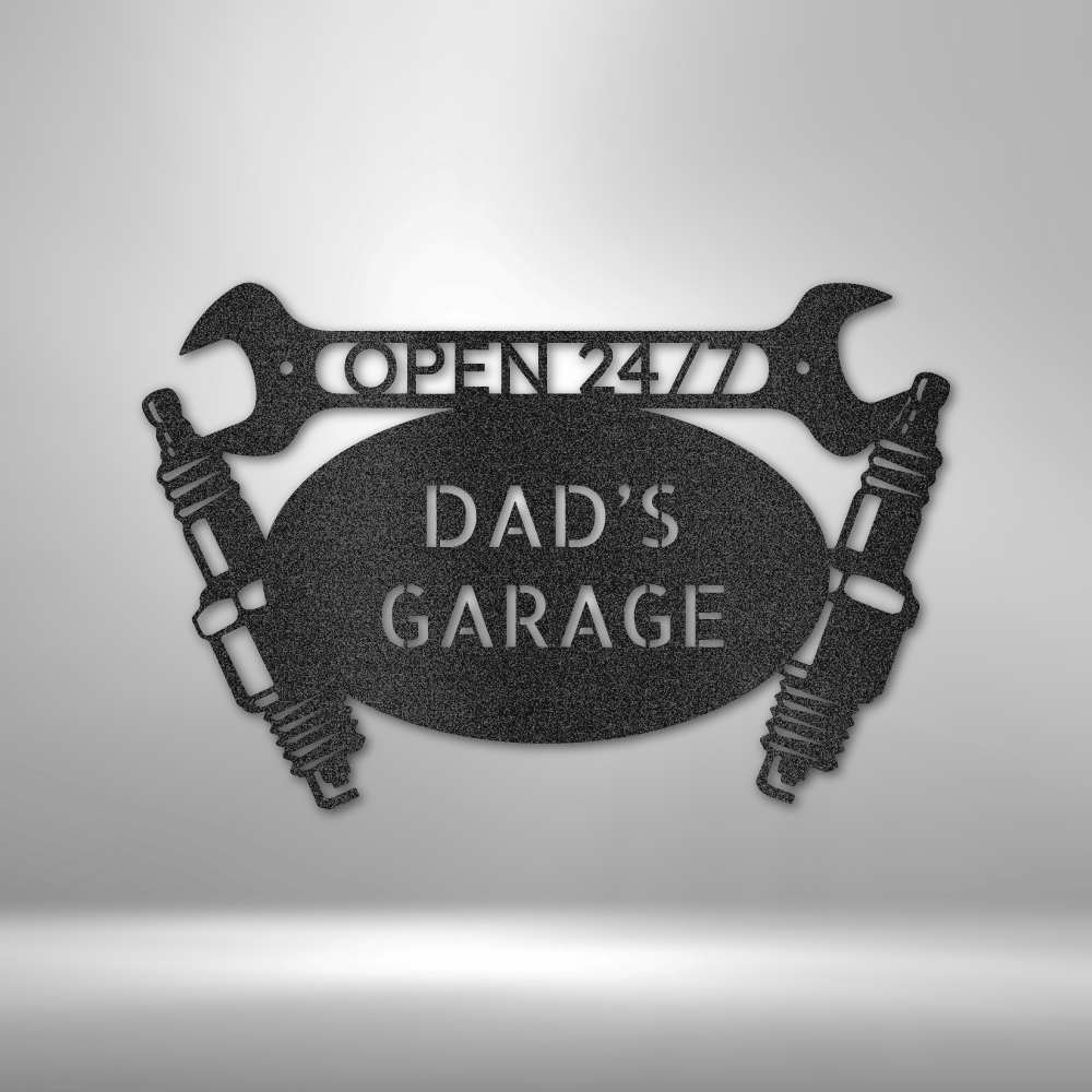 Personalized Garage Motorcycle Metal Sign - Custom Mancave Steel Sign