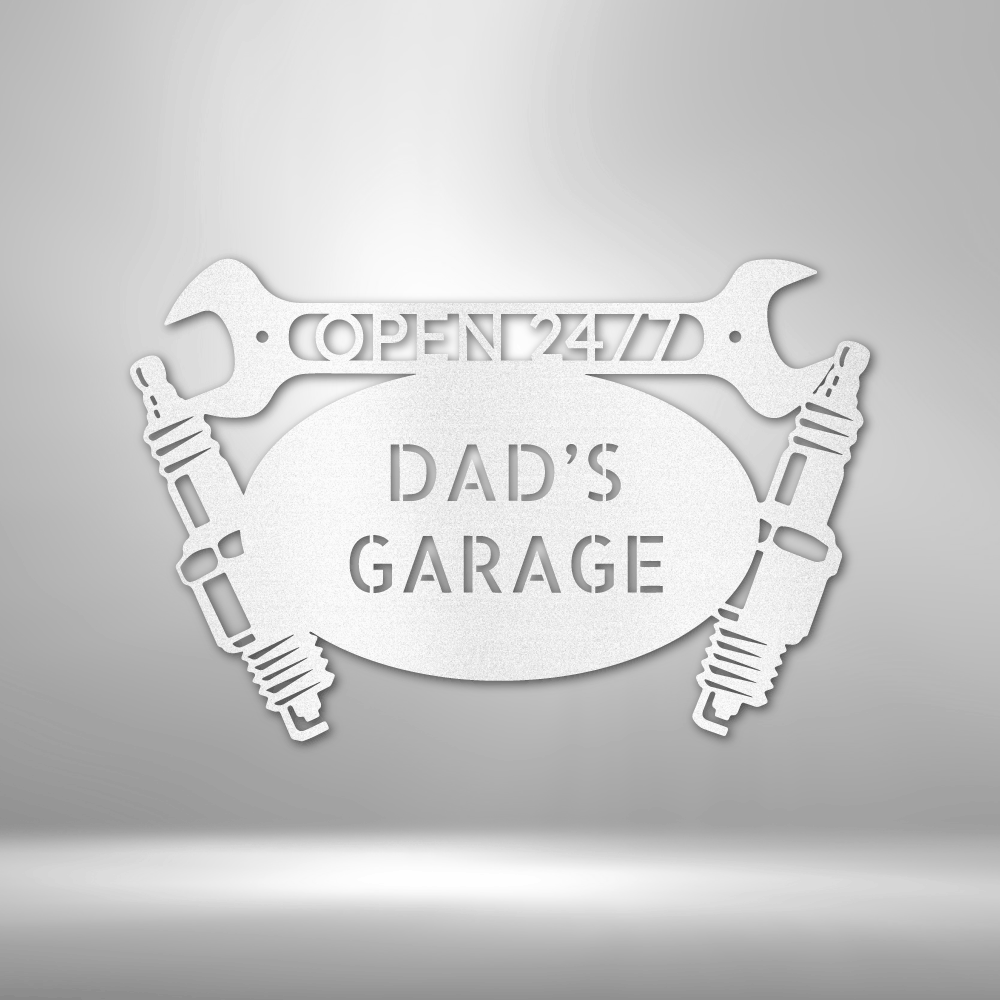 Personalized Garage Motorcycle Metal Sign - Custom Mancave Steel Sign
