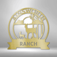 Personalized Ranch Sun Set Monogram - Custom Multicolor Steel sign