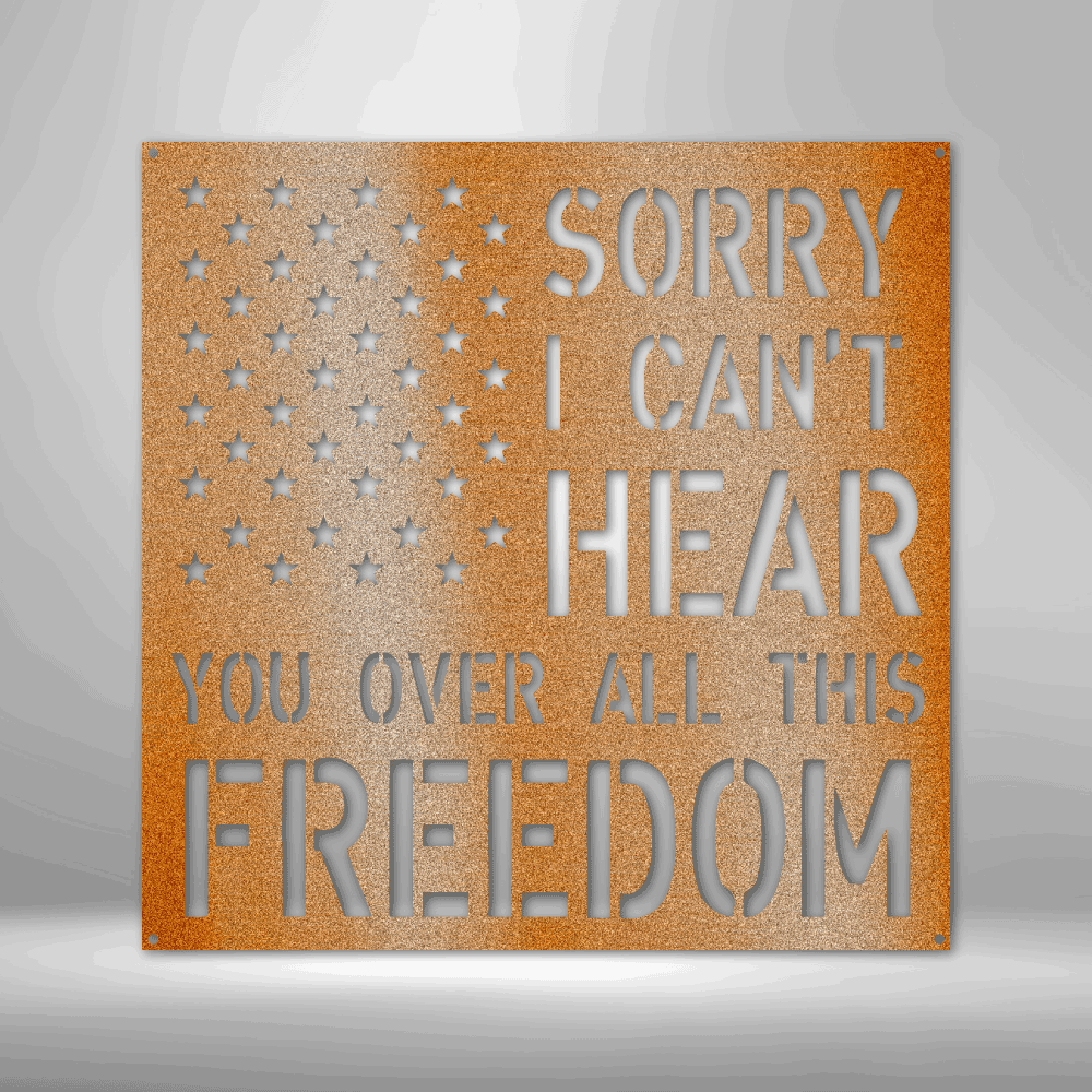 American Freedom- Laser-Cut Steel Sign