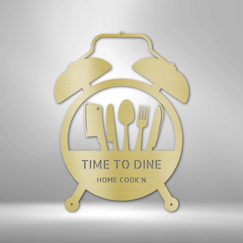 Personalized Food Time Monogram - Custom Multicolor Steel Sign