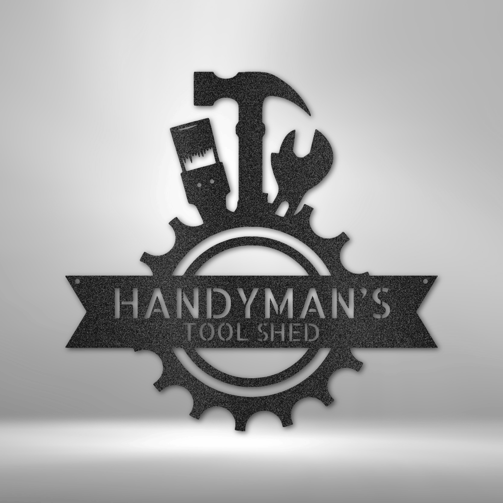 Personalized Handyman Shop Metal Sign - Custom Multicolor Garage Steel Sign