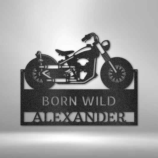 Personalized Vintage Motorcycle Metal Sign - Custom oldschool Bike Steel Sign