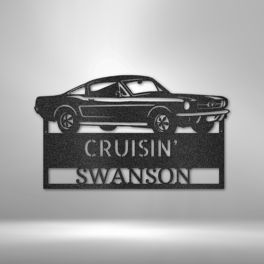 Personalized American Clacssic Car Metal Sign #2 - Custom Multicolor US Car Steel Sign
