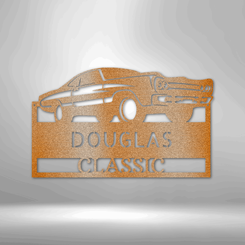 Personalized American Clacssic Car Metal Sign - Custom Multicolor US Car Steel Sign