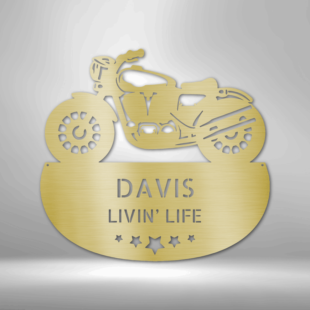 Personalized Cafe Racer Motorbike Metal Sign - Custom Bike Steel Sign ...