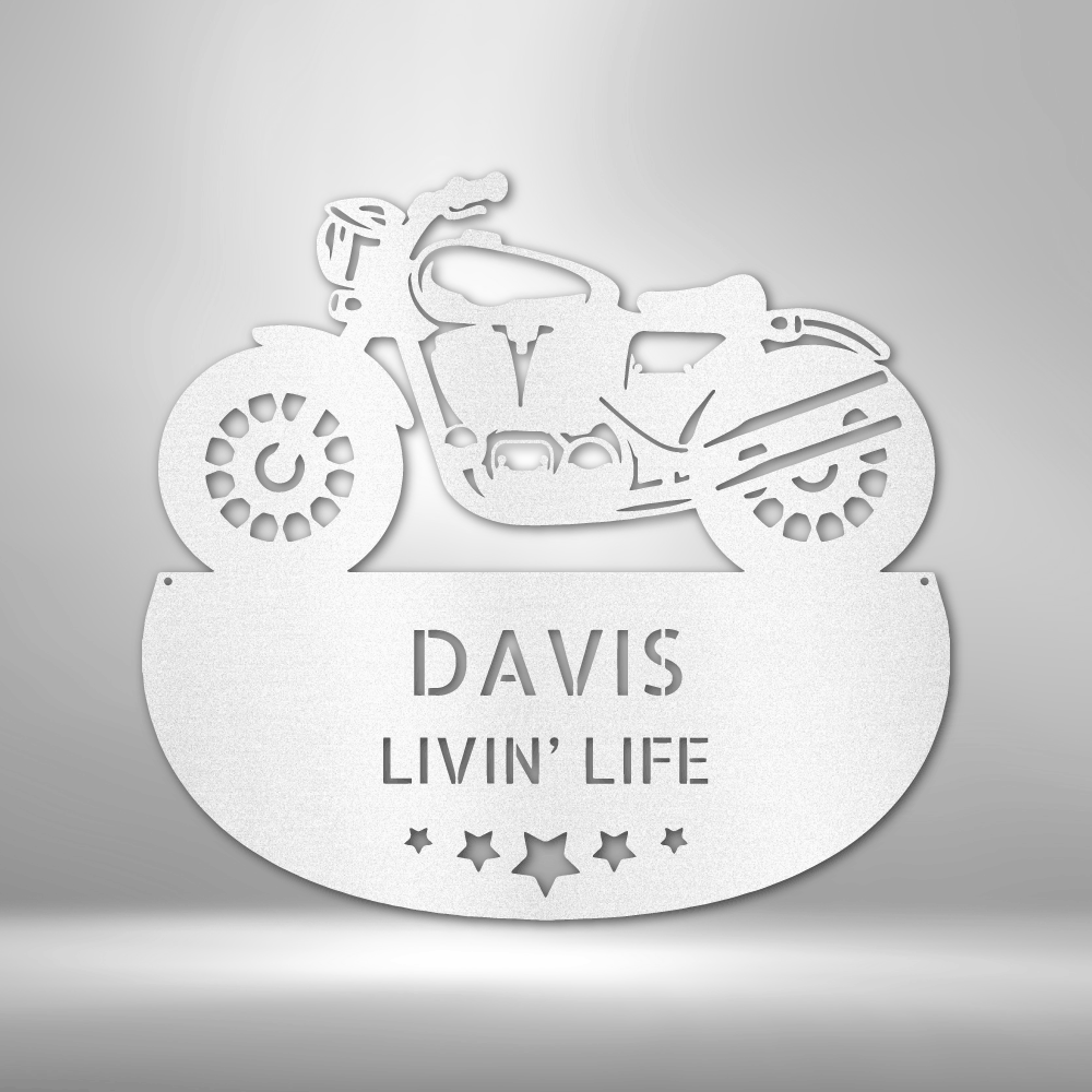 Personalized Cafe Racer Motorbike Metal Sign - Custom Bike Steel Sign