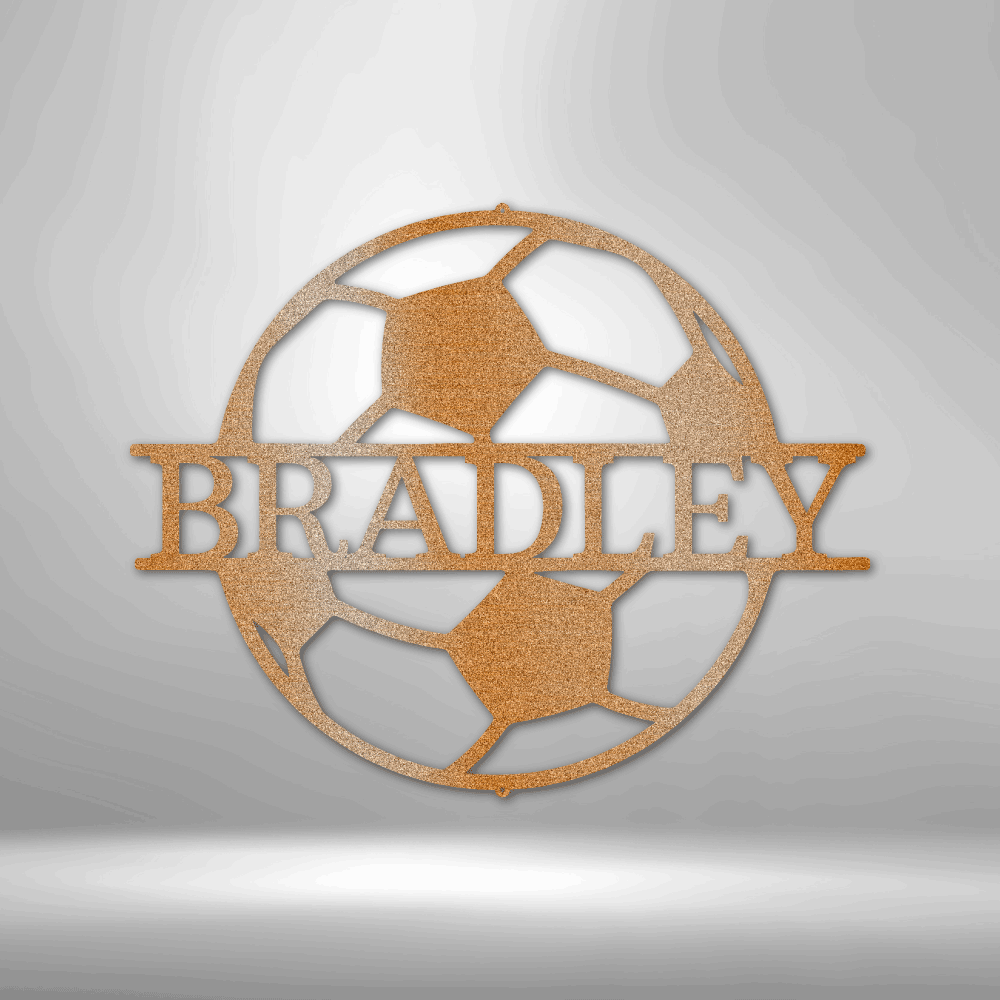 Personalized Soccer Ball Name Custom Metal Sign