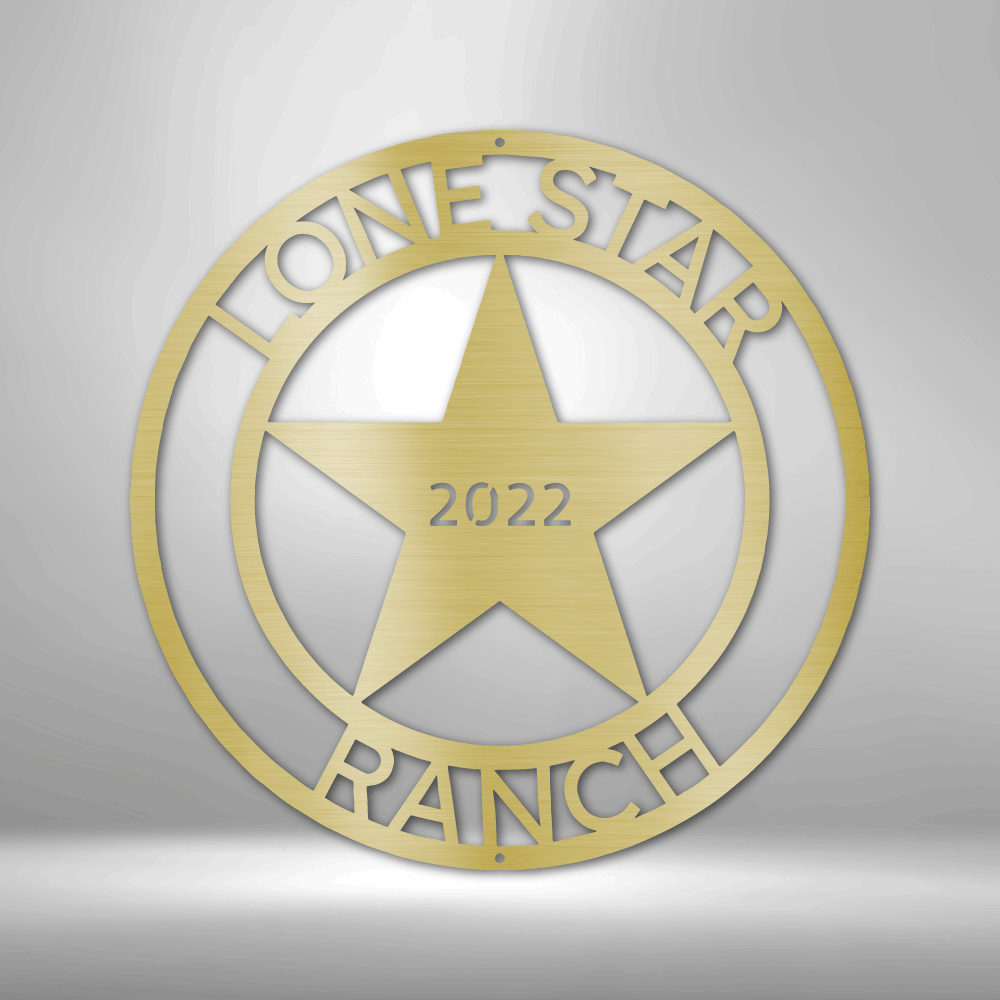 LoneStar 2 Monogram - Steel Sign