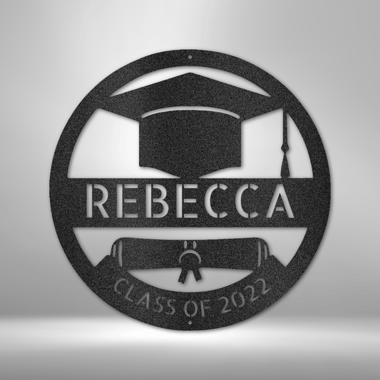 Personalized Graduation Cap Name Custom Metal Sign