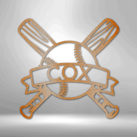 Personalized Baseball Wood Bat Name Metal Sign - Custom Baseball Steel ...