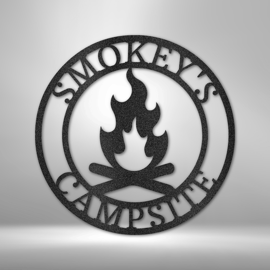 Personalized Campfire Name Monogram - Custom Multicolor Steel Sign