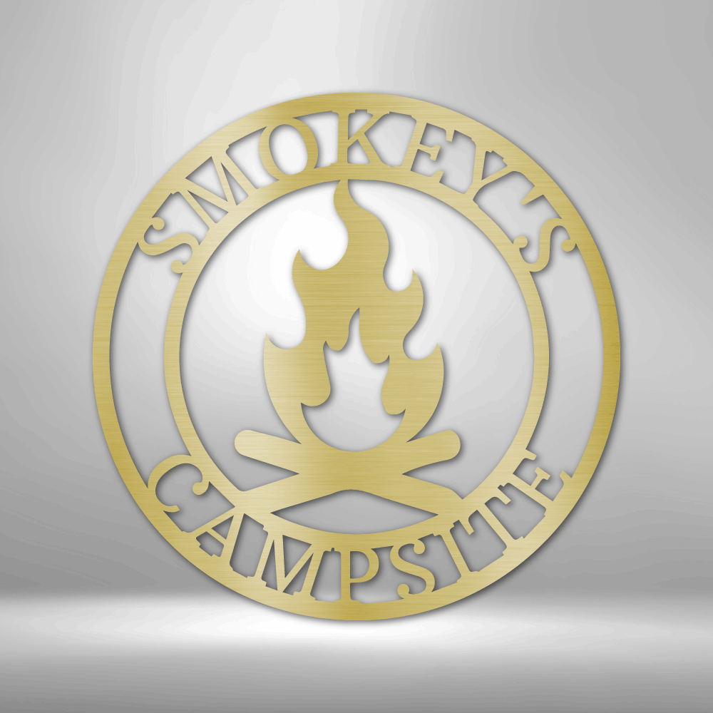 Personalized Campfire Name Monogram - Custom Multicolor Steel Sign