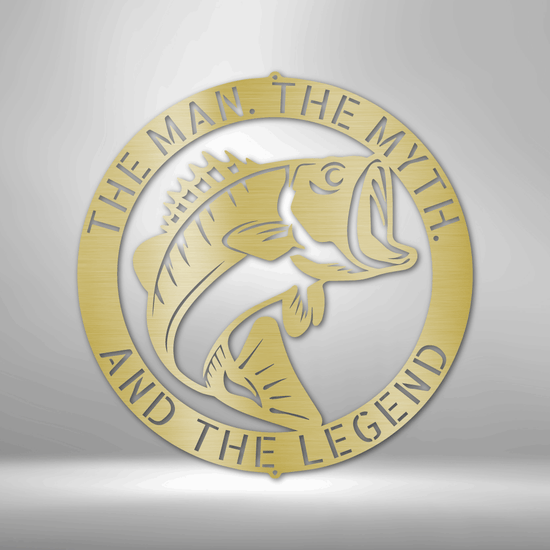 Personalized Bass Fish Monogram Steel Sign With Your Custom Texts – Coolcin