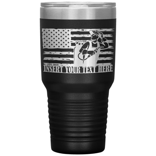 Personalized Laser-Engraved American Mig Welder Tumbler With Custom Text