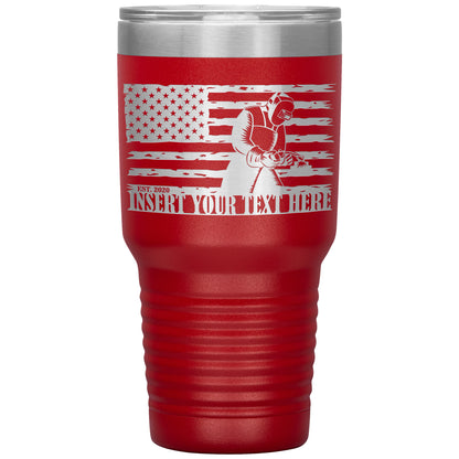 Personalized Laser-Engraved American Patriotic Mig Welder Tumbler With Custom Text