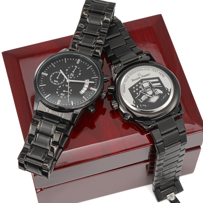 Personalized American TIG Welder Metal Wristwatch With Custom Text And Gift Box 1