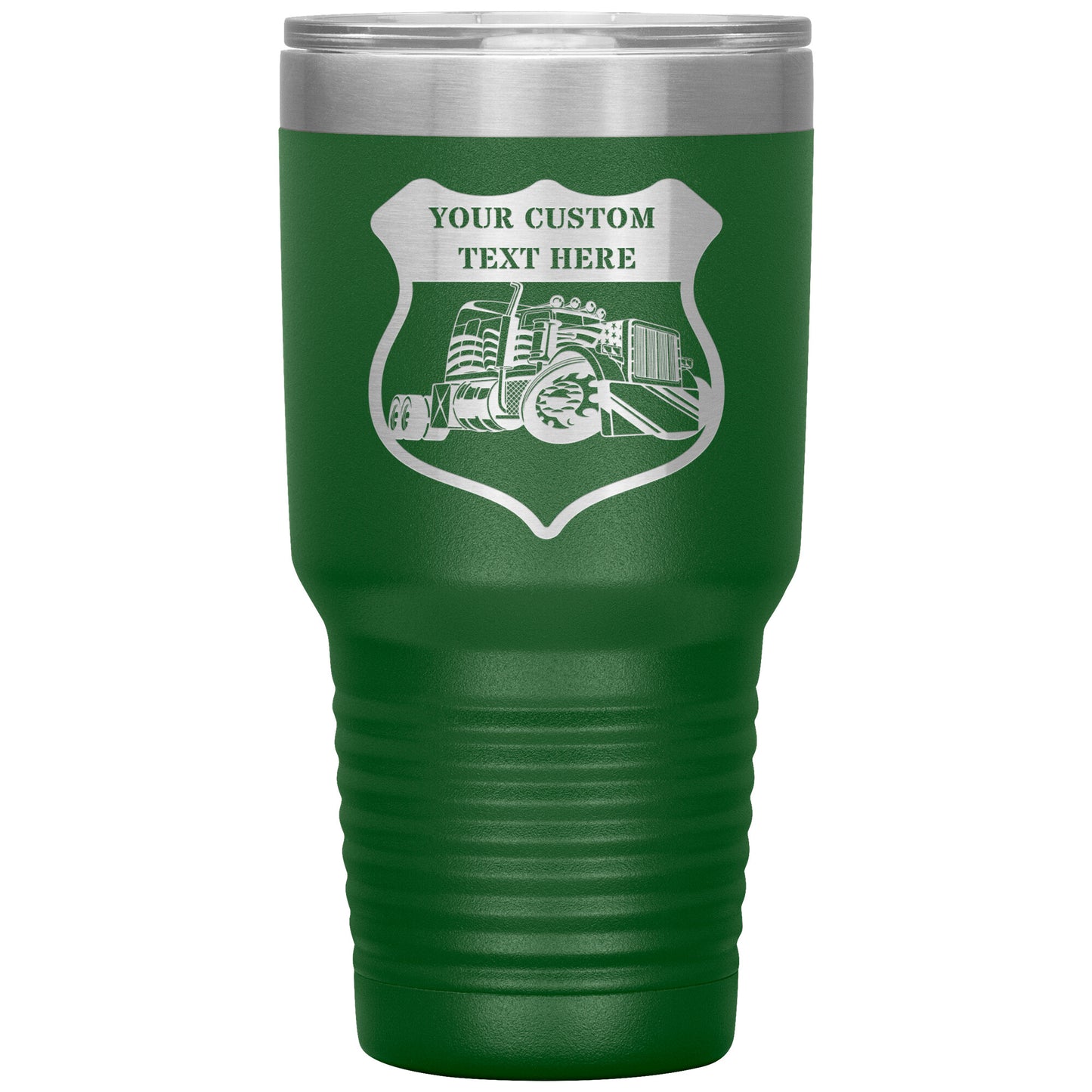 Personalized American Trucker Route 66 Tumbler With Lid