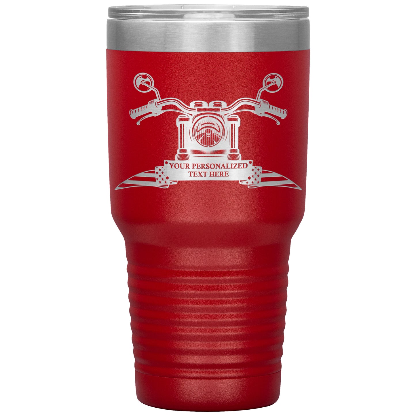 Personalized American Vintage Motorcycle Tumbler With Lid