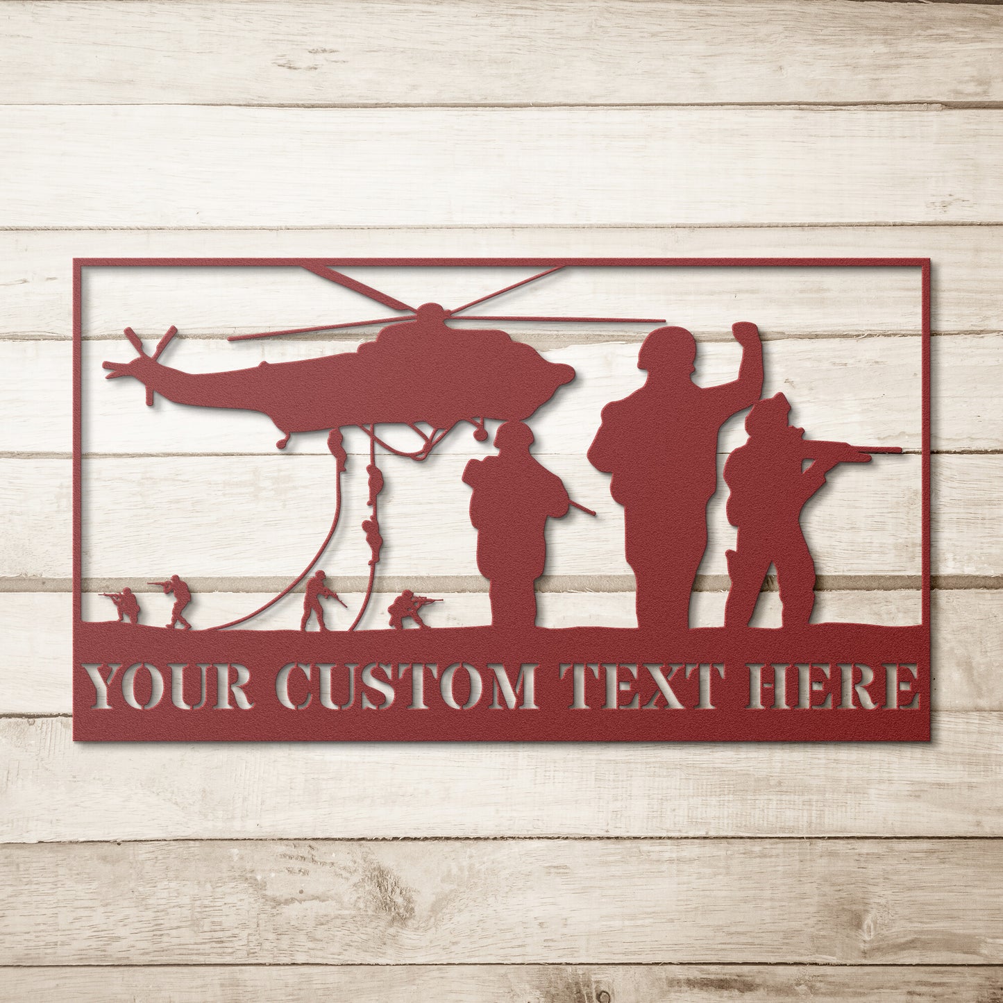 Personalized Army Helicopter Team Name Metal Sign. Custom US Military Portrait Gift. Pilot Aviation. To My US Veteran. Military Helicopter