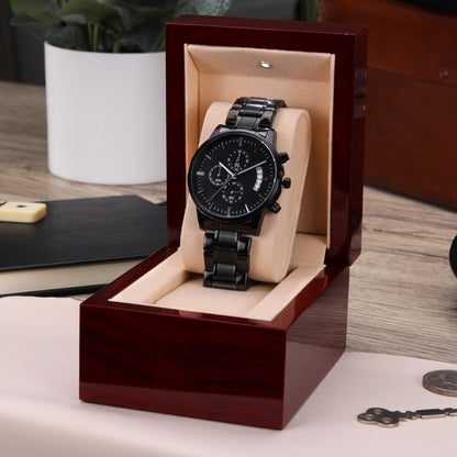 Personalized Biplane Pilot Engraved Men's Metal Watch With Custom Text And Gift Box 4