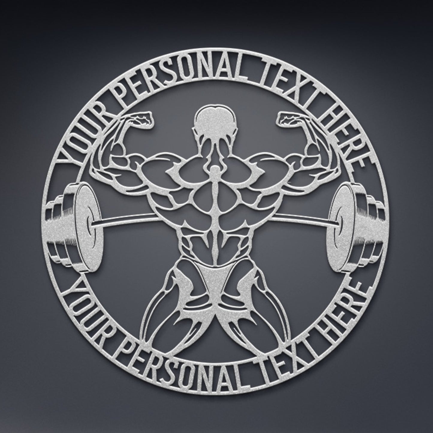 Personalized Bodybuilder Man Name Metal Sign | Bodybuilder Posing | Custom Gym Decor | Fitness Center Decoration | Gym Sign With Custom Text