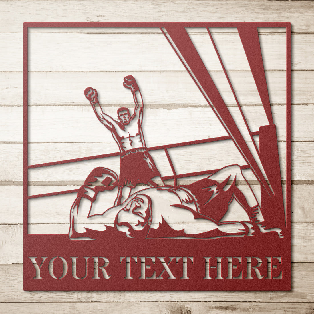 Personalized Boxing Knockout Name Metal Sign – Coolcin