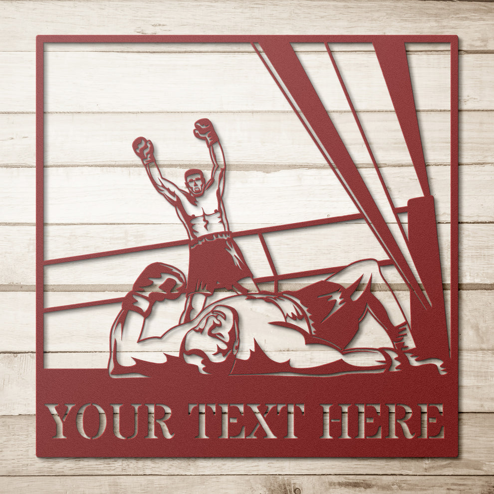Personalized Boxing Knockout Name Metal Sign – Coolcin