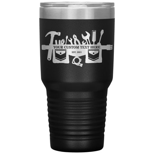 Personalized Laser-Engraved Carpenter Tumbler With Custom Text