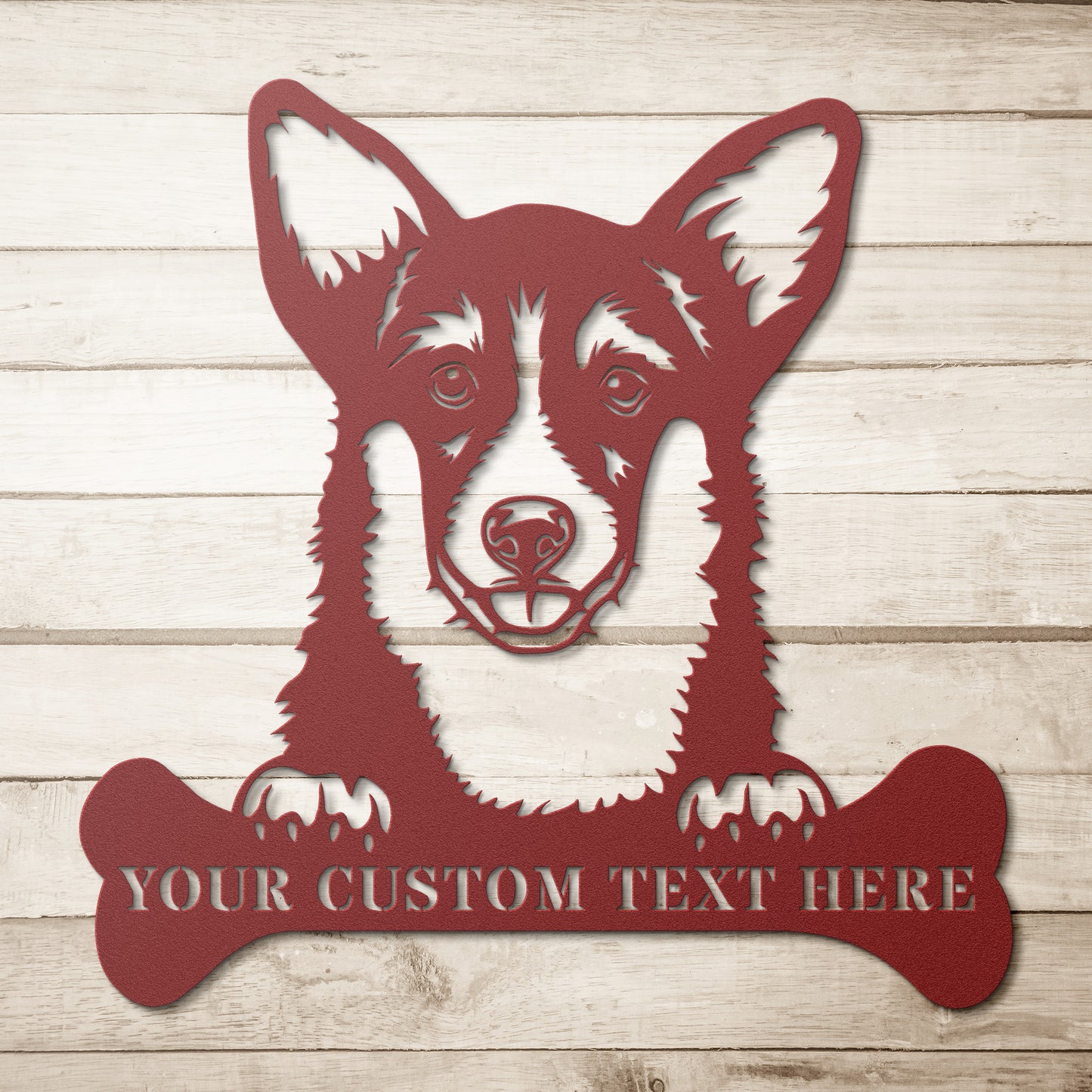 Personalized Corgi Name Metal Sign. Customizable Dog Owner Wall Decor Gift. Border Collie Portrait Yard Sign. Dog House Name Sign. Dog Lover