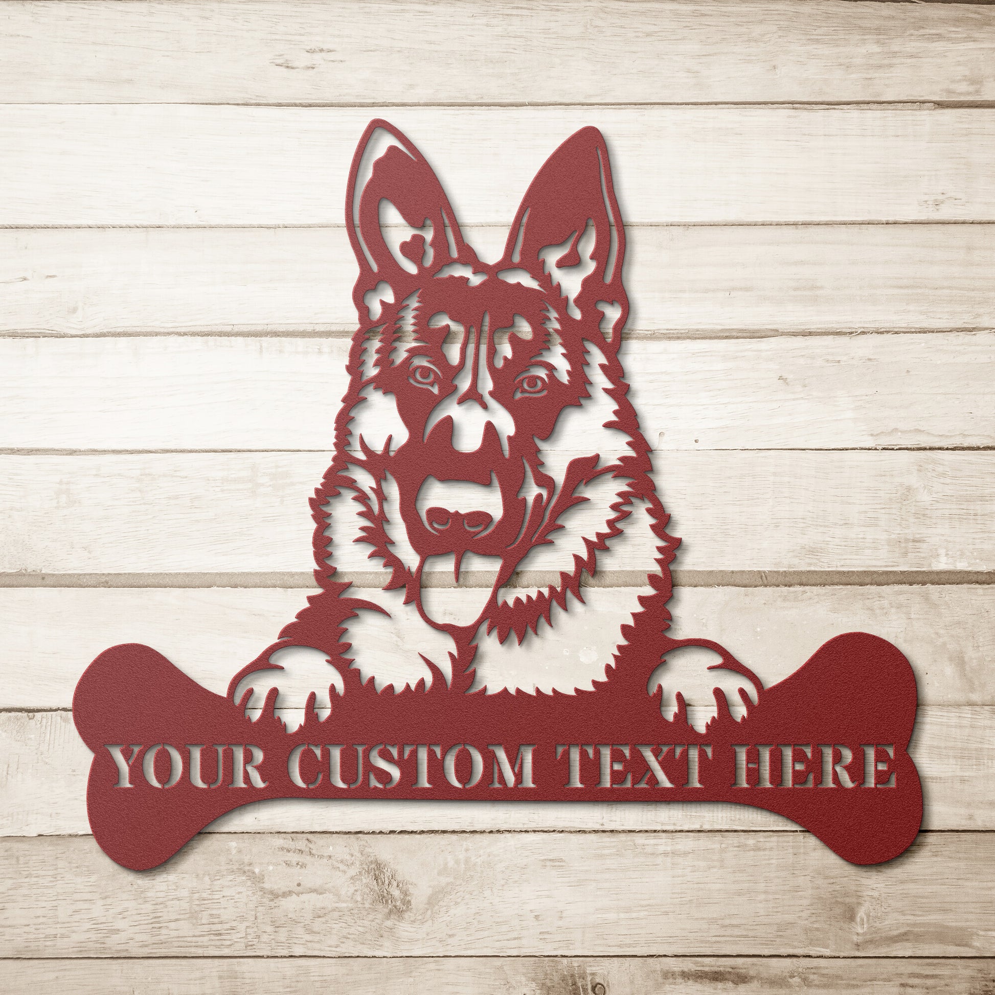 Personalized German Shepherd Name Metal Sign. Customizable Dog Lover Wall Decor Gift. Dog Portrait Yard Sign. Dog House Name Sign. Dog Owner