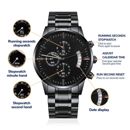 Personalized Firefighter Department Maltese Cross Metal Watch With Custom Text And Gift Box 6