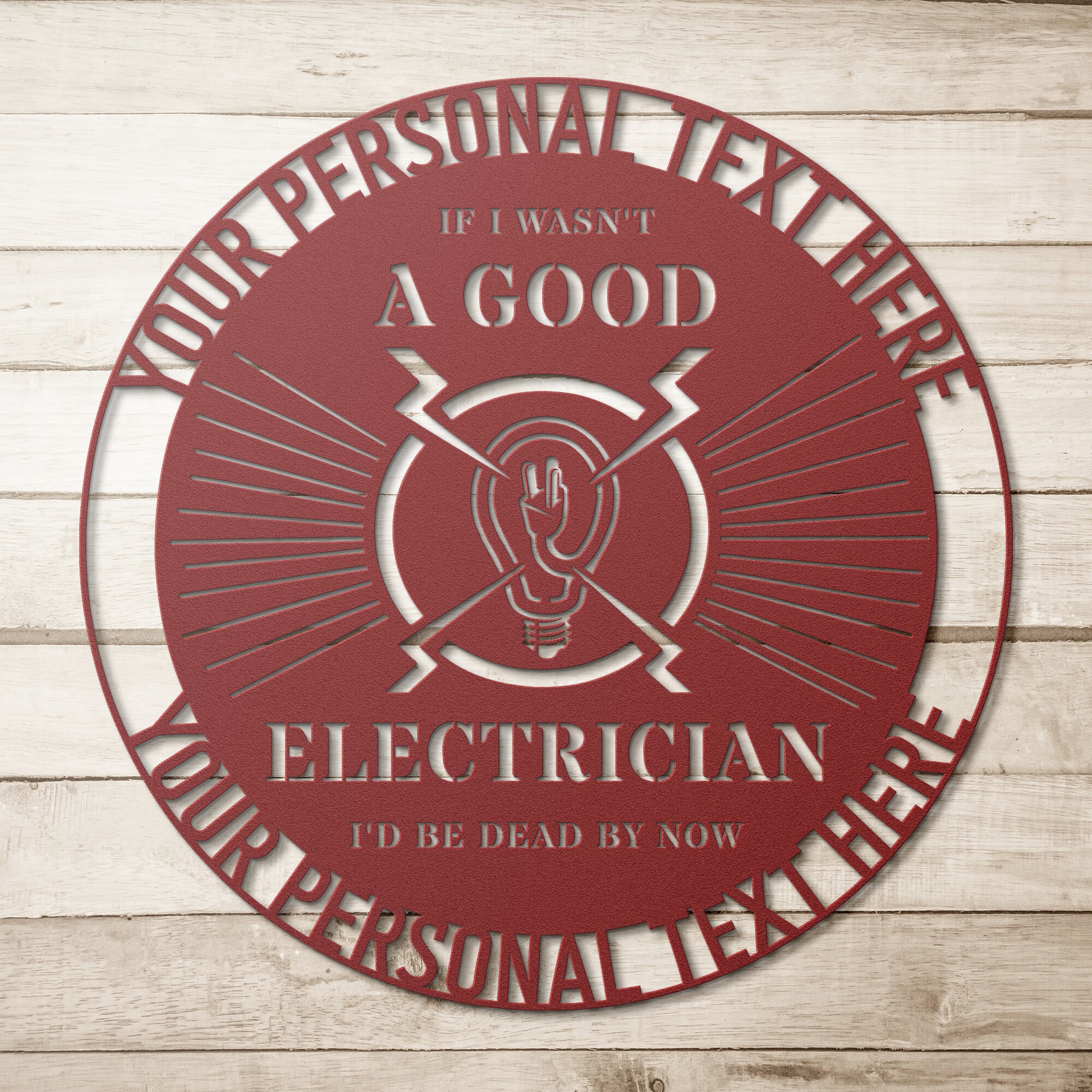 Personalized Electrician Name Metal Sign Gift. Custom Electrician Portrait Decor. Lineman Wall Art Hanging. Funny Personal Gift For Wireman