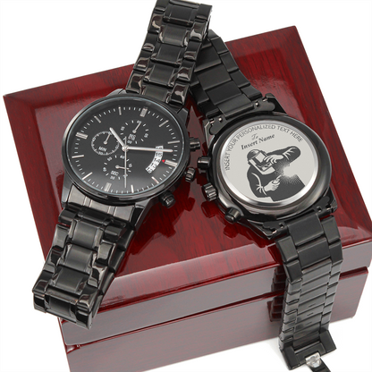 Personalized Mig Welder Metal Wristwatch With Custom Text And Gift Box 1