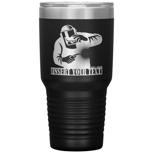 Personalized Laser-engraved Mig Welder Tumbler With Custom Text