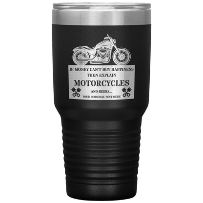 Personalized Motorcycle Tumbler With Lid