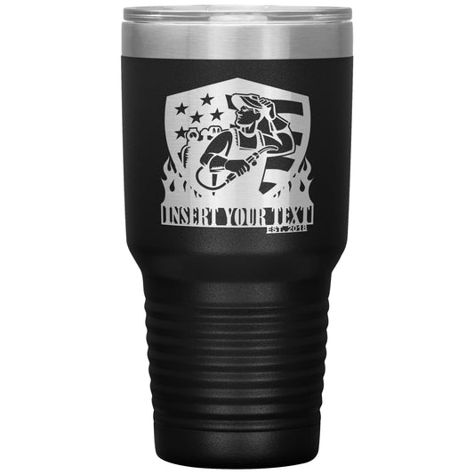 Personalized Laser-Engraved Patriotic Mig Welder Tumbler With Custom Text